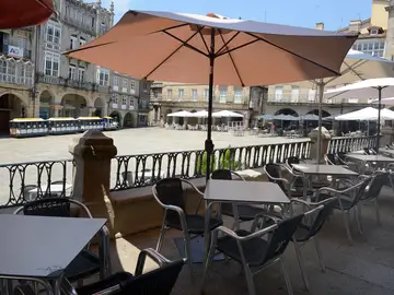 Una terraza del centro de Ourense. Una terraza del centro de Ourense.