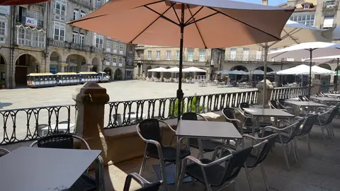 Una terraza del centro de Ourense.