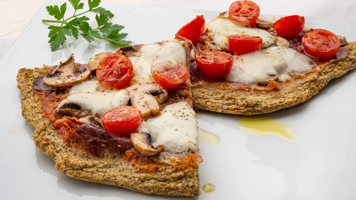 Tosta de lentejas con jamón y champiñones Tosta de lentejas con jamón y champiñones