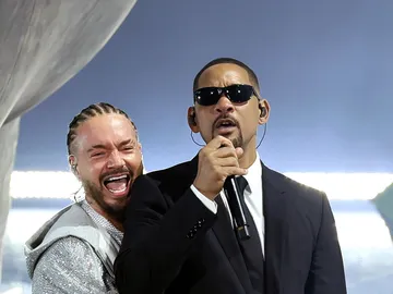 J Balvin y Will Smith actuando en el Festival de Coachella 2024 J Balvin y Will Smith actuando en el Festival de Coachella 2024