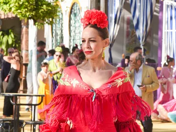 Eva González en la Feria de Mairena del Alcor Eva González en la Feria de Mairena del Alcor