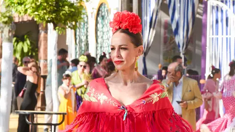 Eva González en la Feria de Mairena del Alcor Eva González en la Feria de Mairena del Alcor