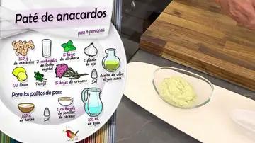 Ingredientes Paté de anacardos