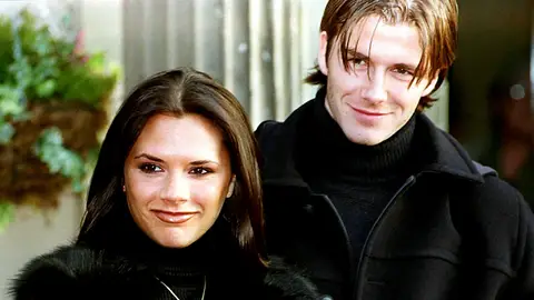Victoria Beckham y David, en 1998 Victoria Beckham y David, en 1998
