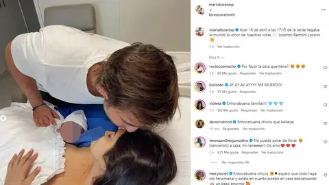 Marta Lozano y Lorenzo Remohi dan la bienvenida a su primer hijo en común Marta Lozano y Lorenzo Remohi dan la bienvenida a su primer hijo en común