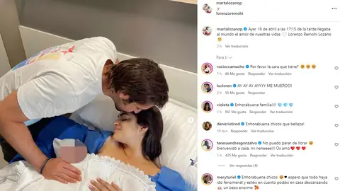 Marta Lozano y Lorenzo Remohi dan la bienvenida a su primer hijo en común Marta Lozano y Lorenzo Remohi dan la bienvenida a su primer hijo en común