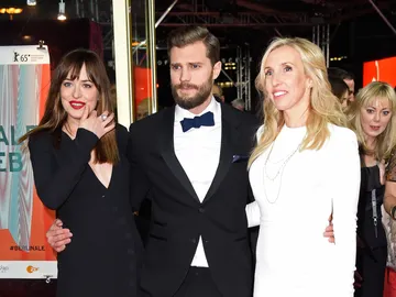 Dakota Johnson, Jamie Dornan y Sam Taylor-Johnson Dakota Johnson, Jamie Dornan y Sam Taylor-Johnson