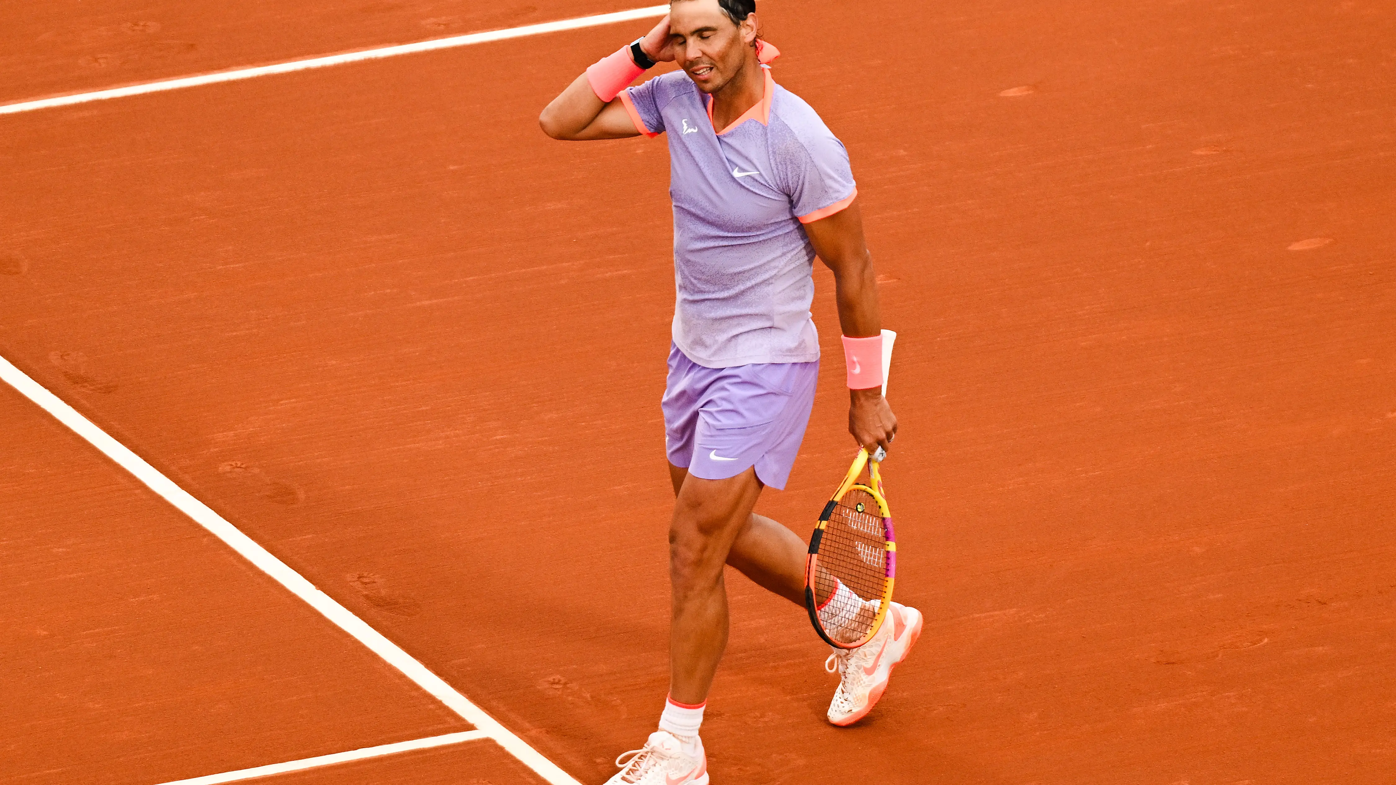 Rafa Nadal tras perder ante Alex de Miñaur en la segunda ronda del Conde de Godó 2024 Rafa Nadal tras perder ante Alex de Miñaur en la segunda ronda del Conde de Godó 2024