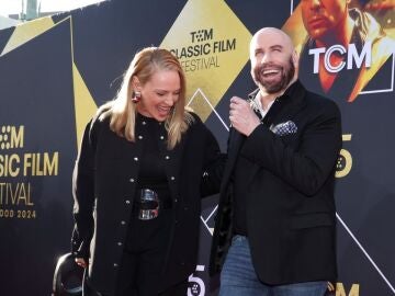 Uma Thurman y John Travolta juntos en el 30 aniversario de Pulp Fiction