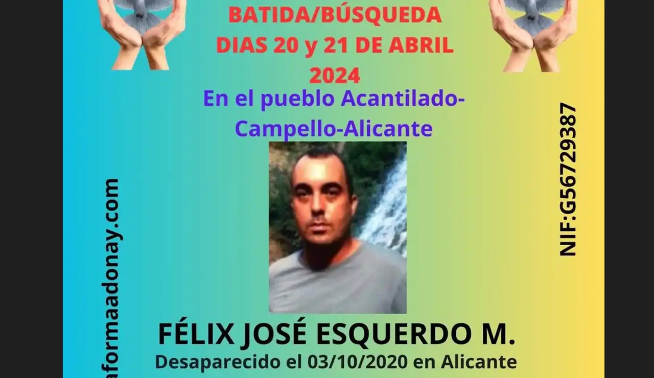Cartel de búsqueda de Félix José Esquerdo