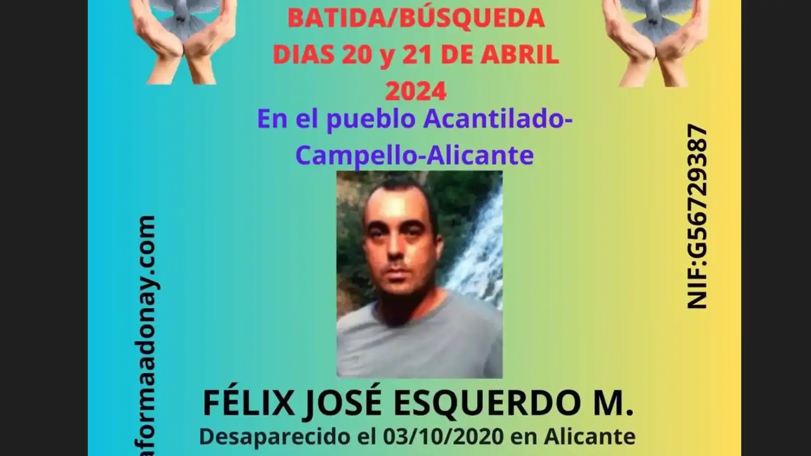 Cartel de búsqueda de Félix José Esquerdo Cartel de búsqueda de Félix José Esquerdo