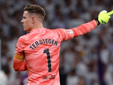 Ter Stegen, en el partido ante el Real Madrid