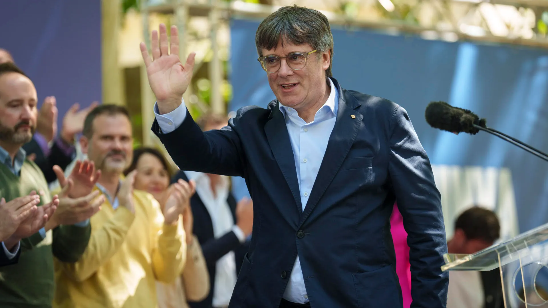 El expresidente de la Generalitat y candidato de Junts, Carles Puigdemont,