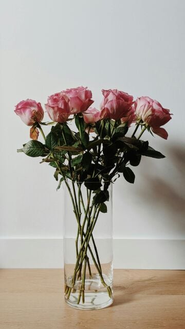 Rosas en jarrón