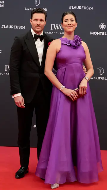 Garbiñe Muguruza y su prometido, Arthur Borges, en los Premios Laureus Garbiñe Muguruza y su prometido, Arthur Borges, en los Premios Laureus