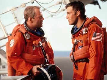 Bruce Willis y Ben Affleck en Armageddon