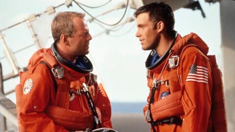 Bruce Willis y Ben Affleck en Armageddon