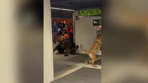 Agreden a dos vigilantes de seguridad del metro de Sants Agreden a dos vigilantes de seguridad del metro de Sants