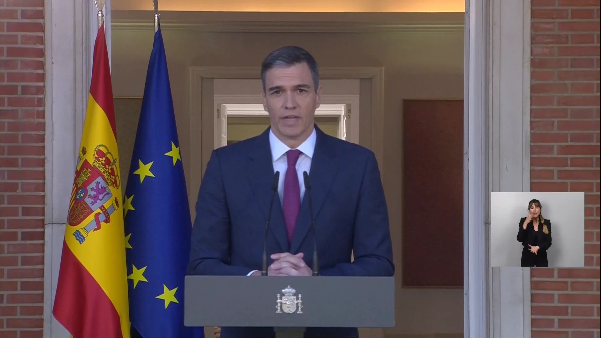 Comparecencia de Pedro S&aacute;nchez para anunciar su decisi&oacute;n