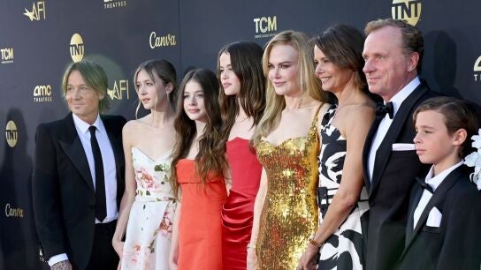 Nicole Kidman con su marido, Keith Urban, sus hijas y el resto de su familia