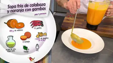Ingredientes Sopa de calabaza y naranja