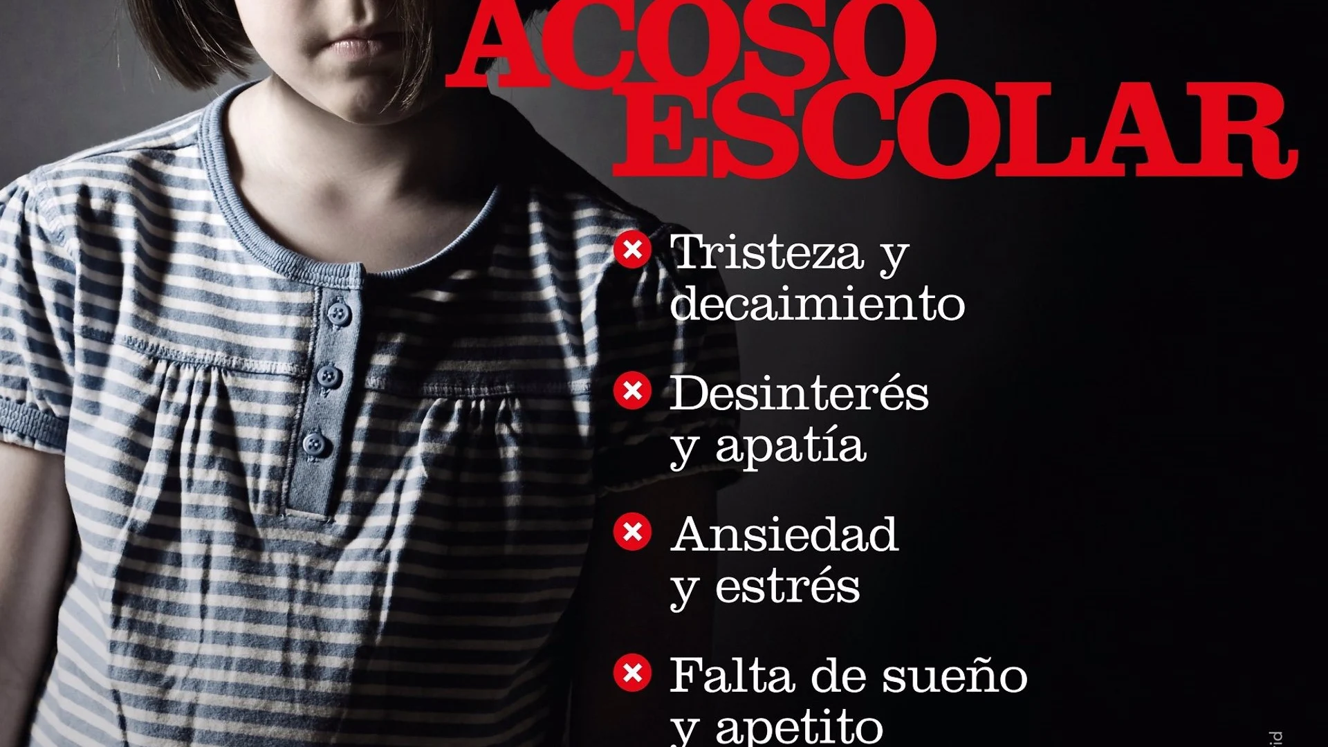 Tristeza, apatía, ansiedad, falta de sueño y apetito, dolores y peor rendimiento, síntomas de que un niño sufre bullying Tristeza, apatía, ansiedad, falta de sueño y apetito, dolores y peor rendimiento, síntomas de que un niño sufre bullying