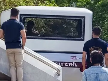 Daniel Sancho llegando al juicio en Tailandia
