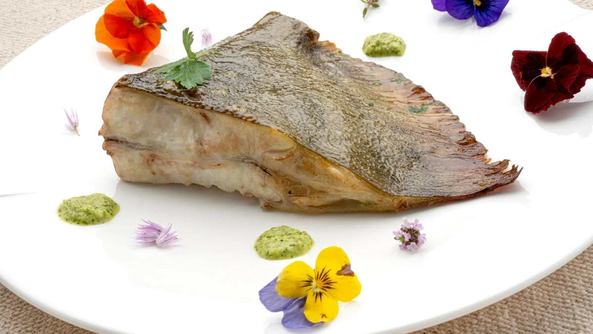 Rodaballo asado con mojo verde ¡y flores comestibles!: la alta cocina llega a tu casa con Arguiñano Rodaballo asado con mojo verde ¡y flores comestibles!: la alta cocina llega a tu casa con Arguiñano