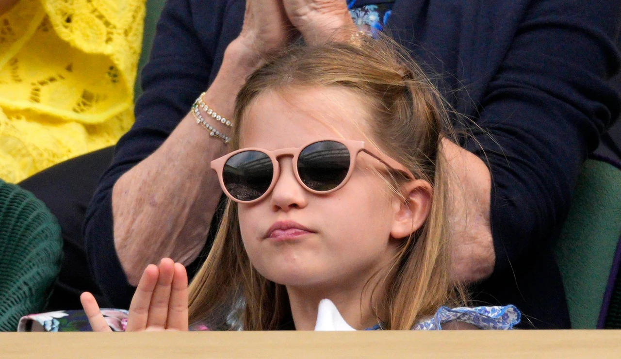 La princesa Charlotte en un partido de tenis en Wimbledon