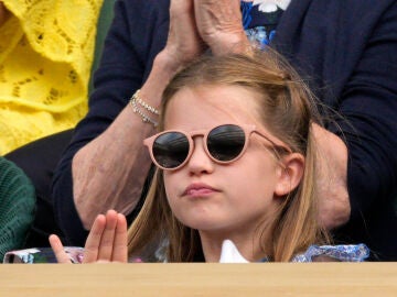 La princesa Charlotte en un partido de tenis en Wimbledon