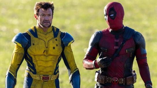 Hugh Jackman y Ryan Reynolds en el rodaje de Deadpool y Lobezno