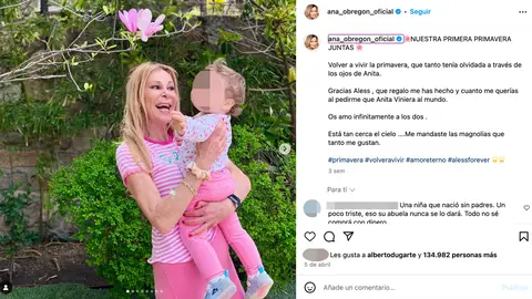 Ana Obregón en su primera primavera con Anita Ana Obregón en su primera primavera con Anita