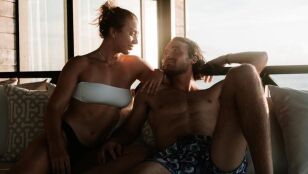 Paula Badosa y Stefanos Tsitsipas en una imagen juntos subida por Badosa a sus redes sociales