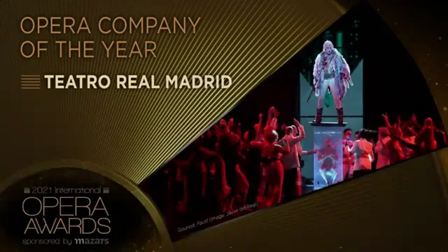 El Teatro Real de Madrid Premio Mejor compañía de ópera Efemérides de hoy 10 de mayo de 2024: El Teatro Real de Madrid Premio Mejor compañía de ópera
