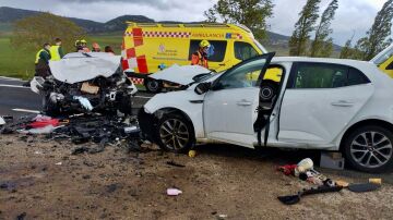 Imagen del accidente ocurrido en Foncea (La Rioja)