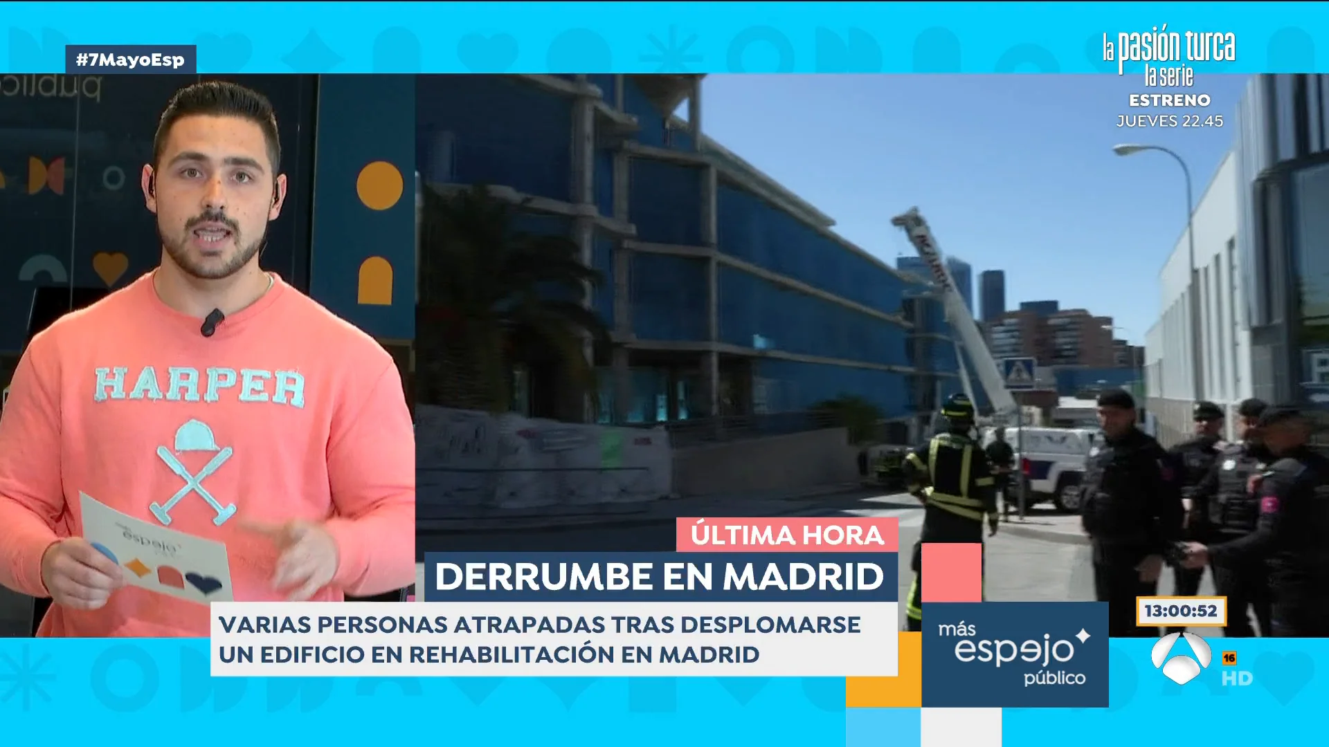 Derrumbe del forjado de un edificio Madrid