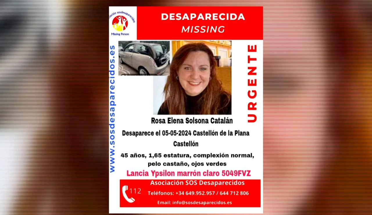 Máxima preocupación por Rosi, la mujer de 41 años desaparecida en Castellón: &quot;Un chico en moto podría haberla visto&quot;