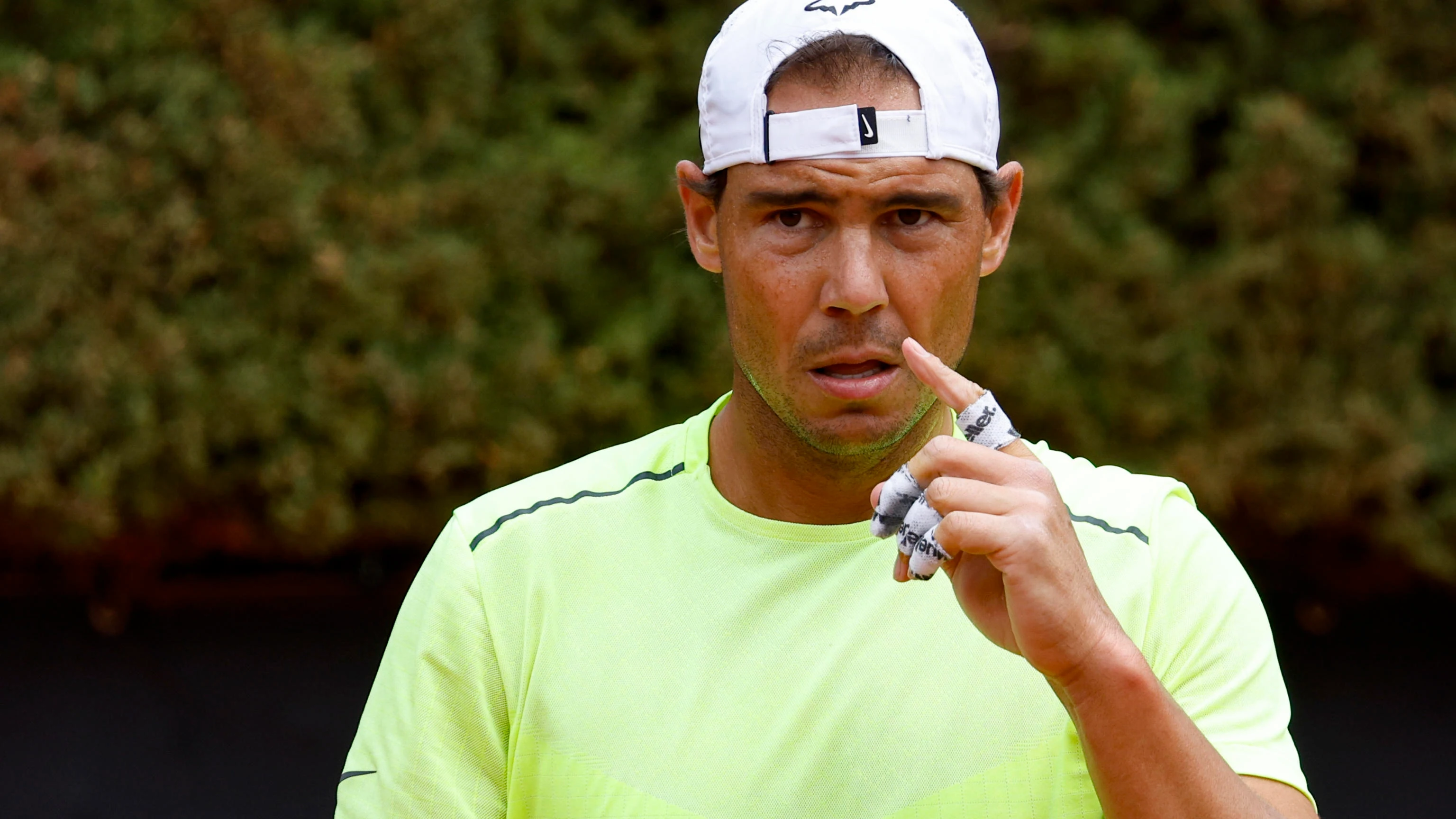 Rafa Nadal, en un entrenamiento en Roma Rafa Nadal, en un entrenamiento en Roma