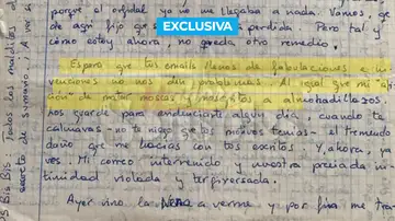 Analizamos la carta de 4 folios que Rosario Porto escribió de su puño y letra a Alfonso Basterra, ambos ya en prisión