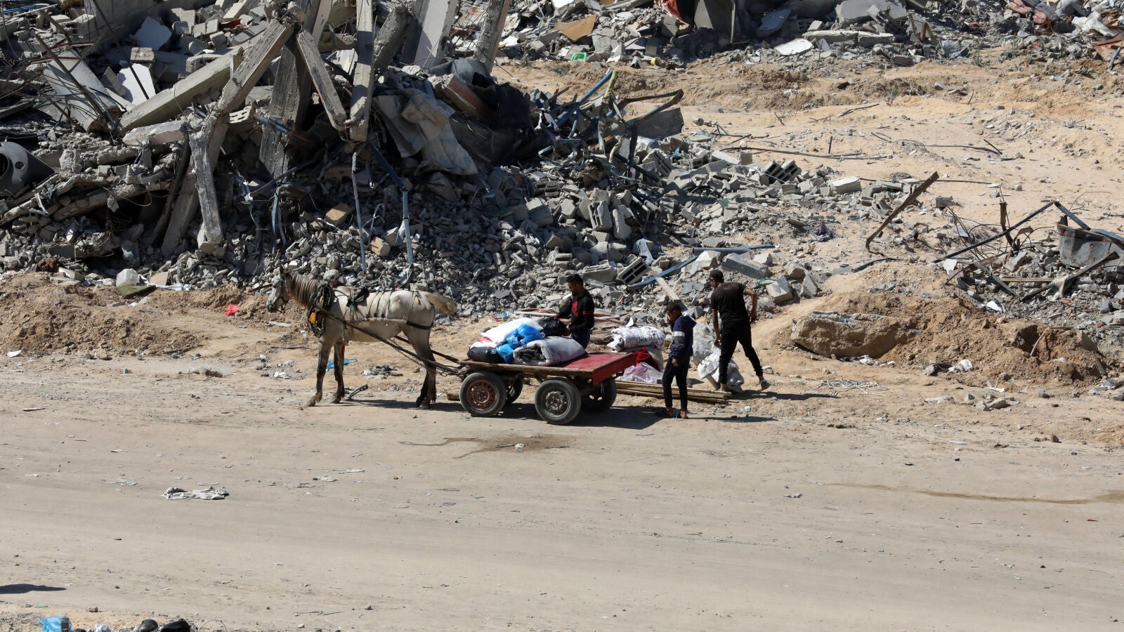Escombros y desolación en Rafah