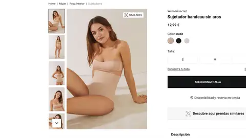Sujetador bandeau Sujetador bandeau