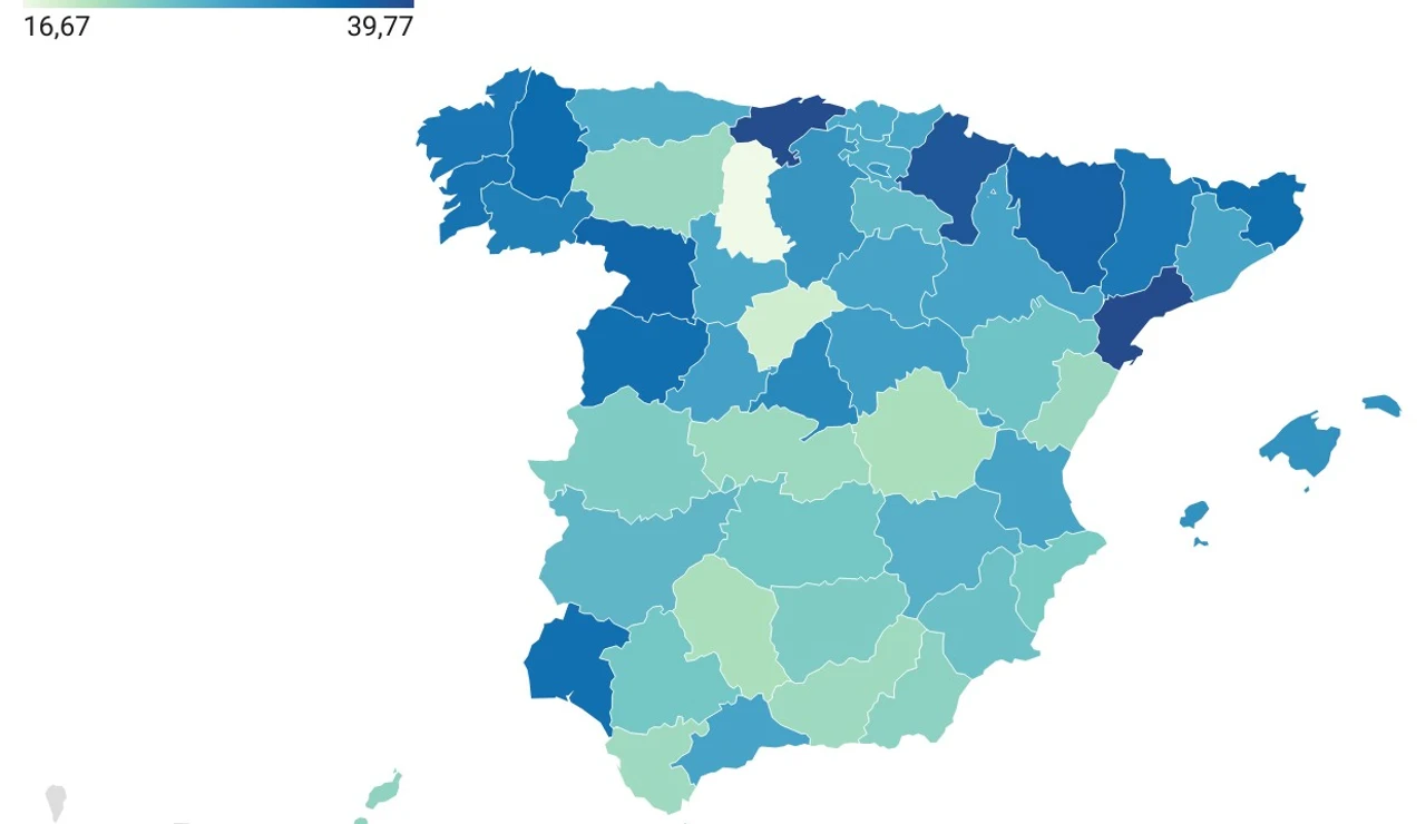 Mapa infidelidad en España