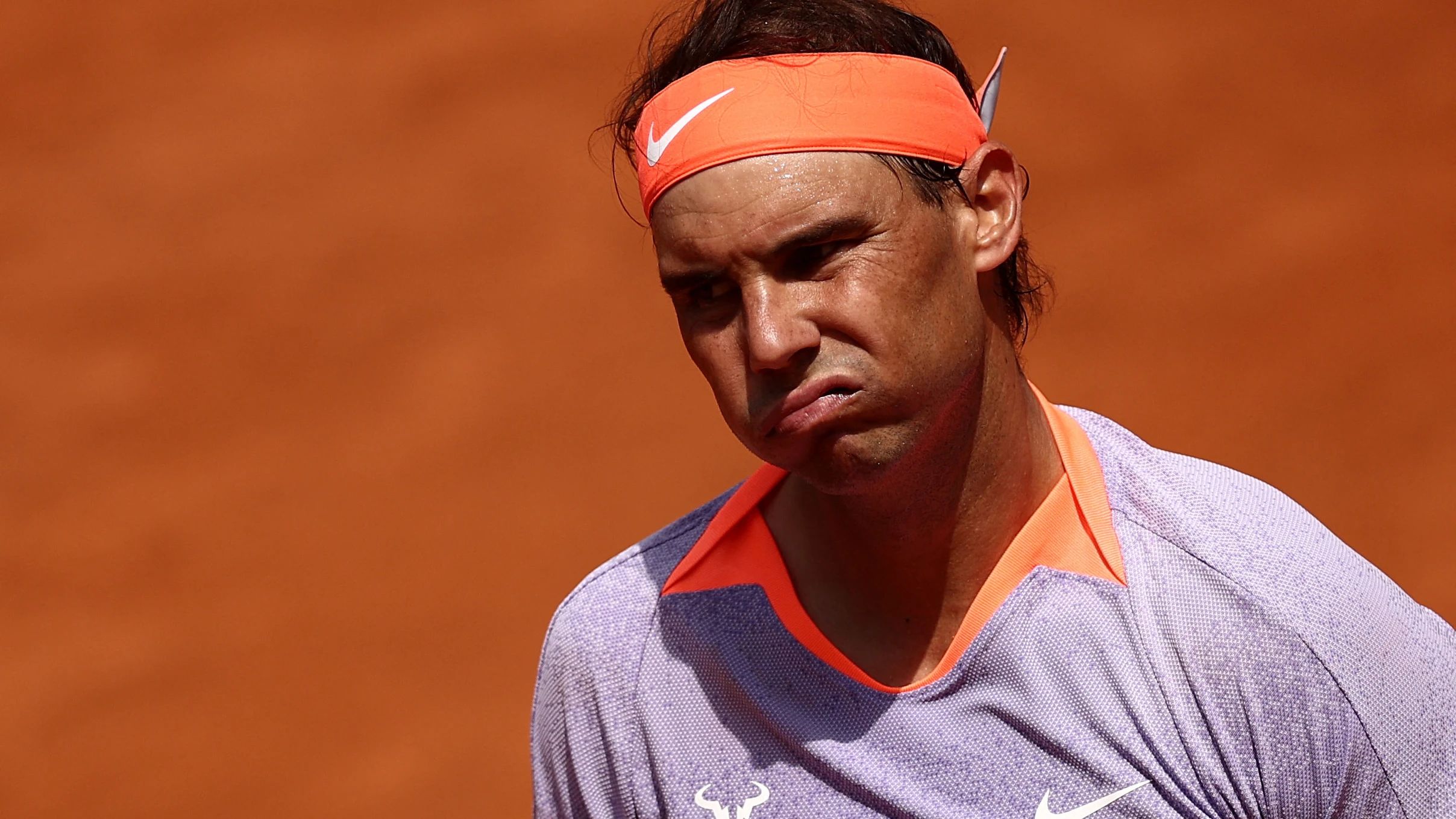 Rafa Nadal se lamenta tras un error ante Hubert Hurkacz Rafa Nadal se lamenta tras un error ante Hubert Hurkacz
