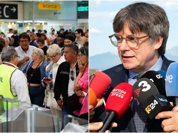 Estación de Sants, Barcelona y Carles Puigdemont Estación de Sants, Barcelona y Carles Puigdemont
