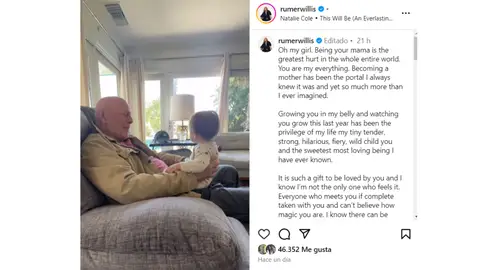 Bruce Willis con su nieta, hija de Rumer Willis Bruce Willis con su nieta, hija de Rumer Willis