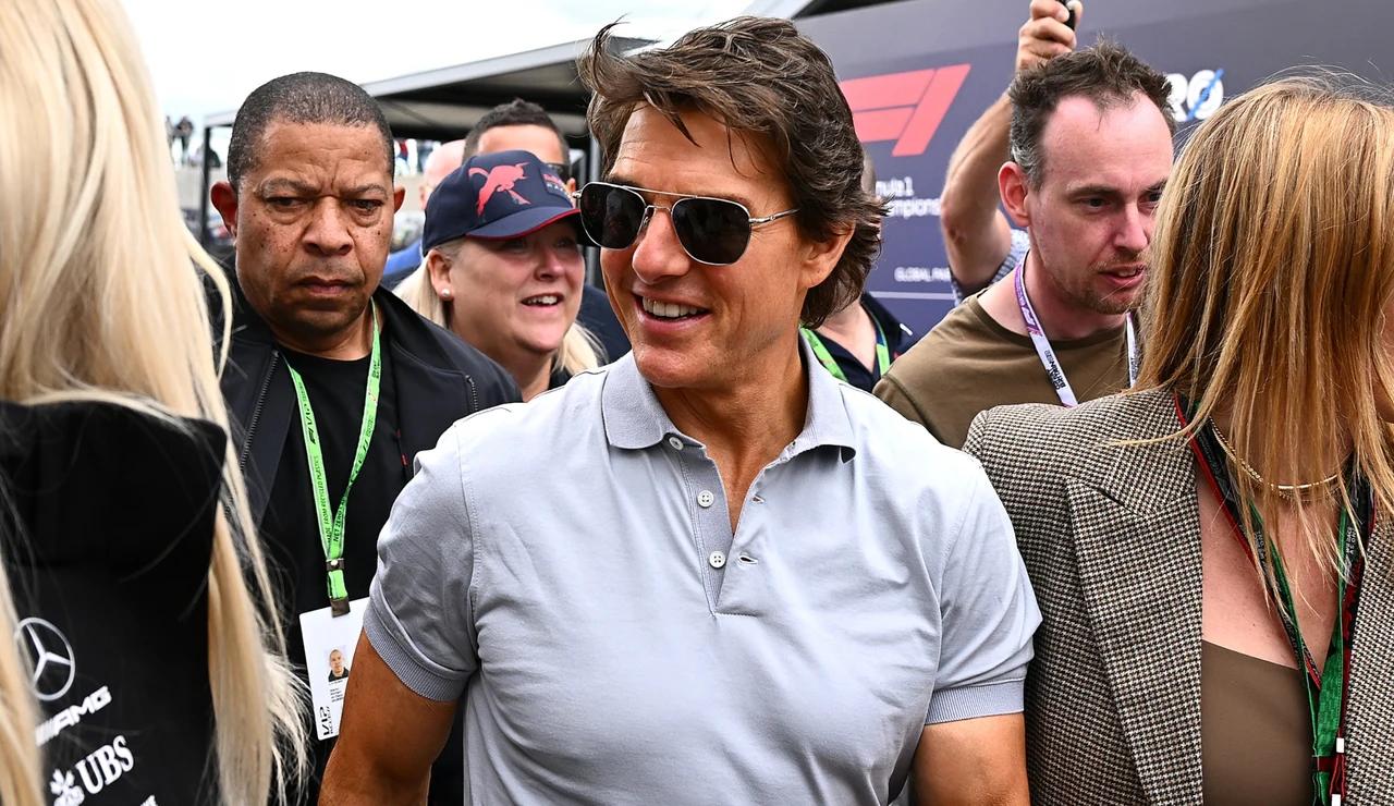 Tom Cruise en el Grand Prix de F1 de Gran Bretaña