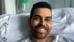 Álex García en el Hospital de Cruces, Baracaldo (Vizcaya) (