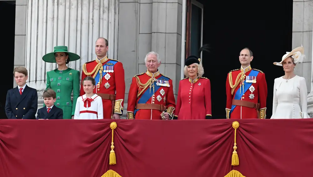 La Familia Real durante el Trooping the Colour 2023