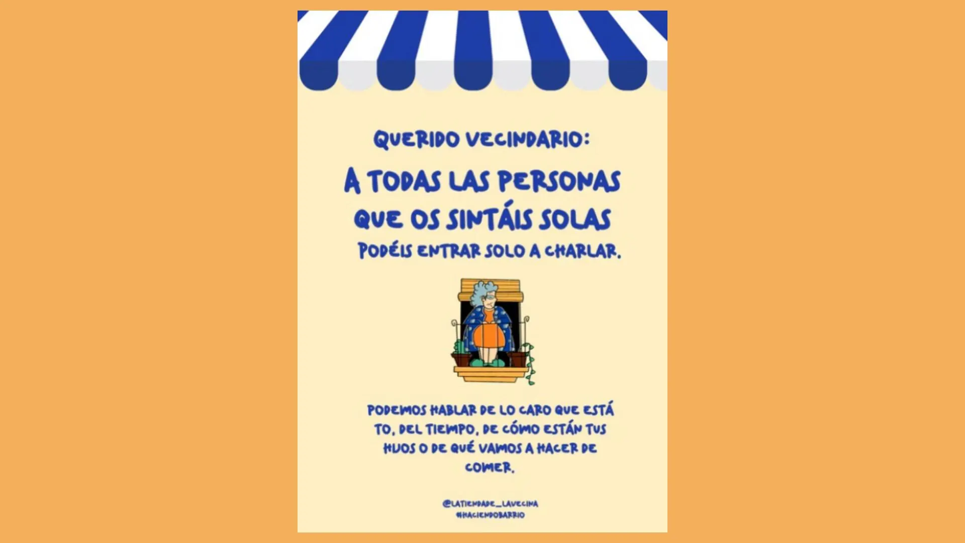 La campaña contra la soledad de una tienda de barrio de Cádiz La campaña contra la soledad de una tienda de barrio de Cádiz