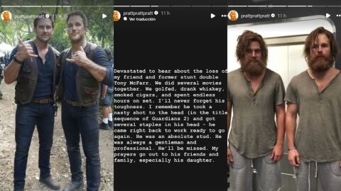 Chris Pratt y su doble Tony McFarr